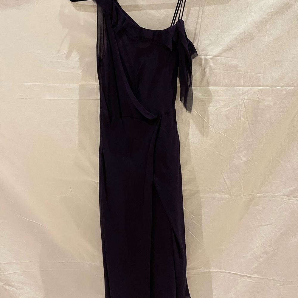 Alberta Ferretti asymmetrical dress.